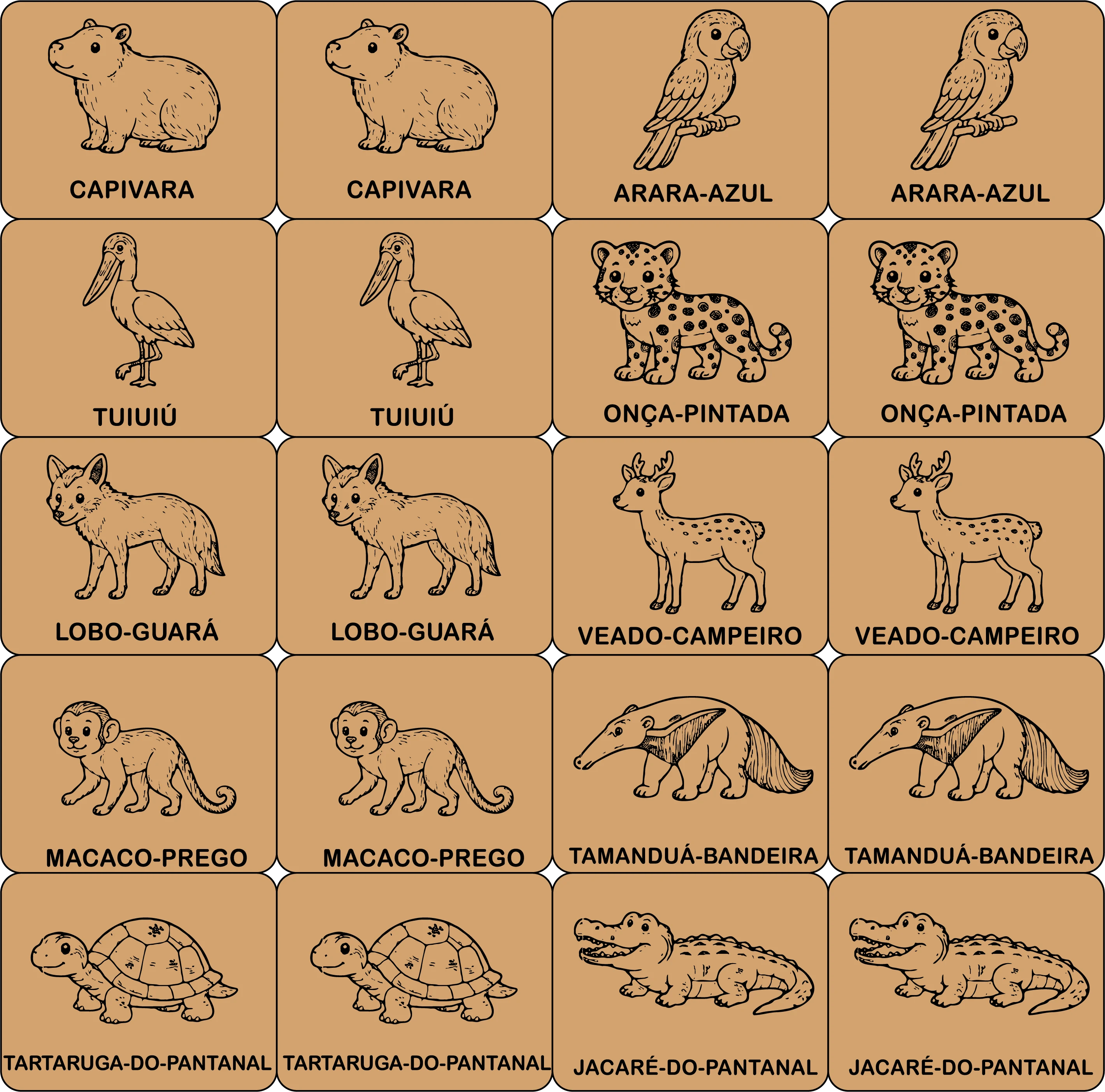 Projeto em MDF com tema de animais